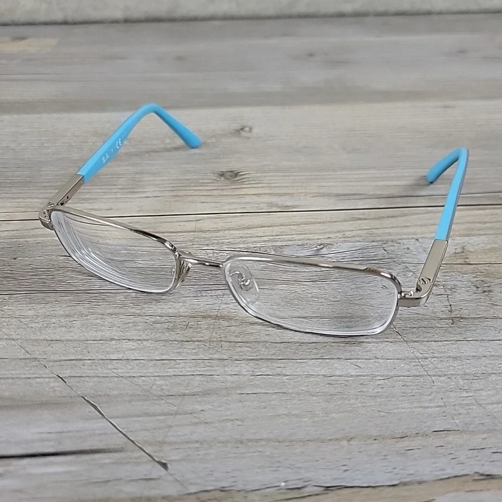 Ray-Ban RB1035 4017‎ Eyeglasses Kids Frames Only Silver Blue 47-15-125